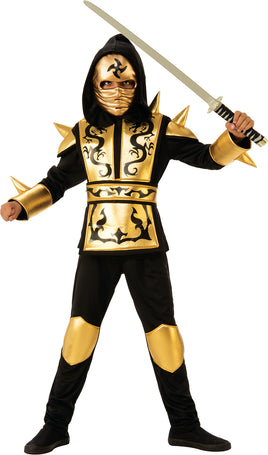 Gold Ninja Kids Costume Small