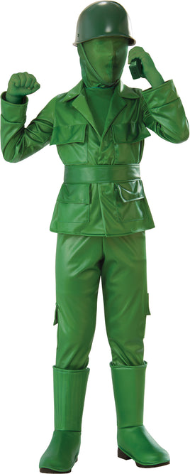 Green Army Boy Kids Costume Medium