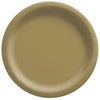 8 1/2" Round Paper Plates -  Gold  20  ct.