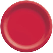 8 1/2" Apple Red Round Paper Plates 20 ct.