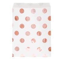 Rose Gold Dot Treat Bags 8 ct.