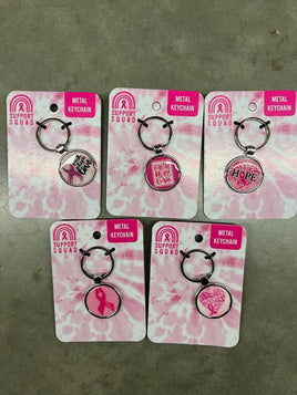 Breast Cancer Awareness Metal Keychain Assortment