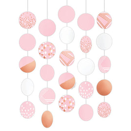 Rose Gold/Blush Hanging Circle Decorations