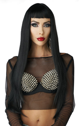 TRAD-GOTH STRAIGHT WIG WITH MICRO BANGS- BLACK