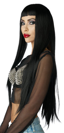 TRAD-GOTH STRAIGHT WIG WITH MICRO BANGS- BLACK