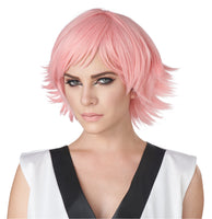 FEATHERED COSPLAY WIG Rose Pink