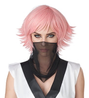 FEATHERED COSPLAY WIG Rose Pink