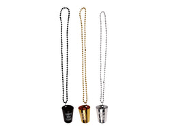 New Year Shot Glass Necklact 1 ct. (Assorted Colors)