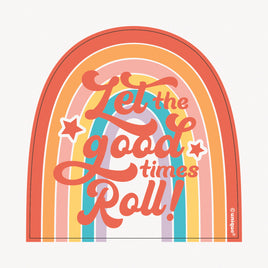 Rainbow Roller Skate Jumbo Vinyl Stickers  3ct