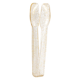 Premier Stylz  Gold Glitter Plastic Serving Tongs 6 ct.