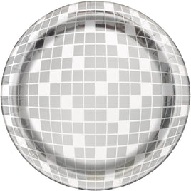 Dance Party Disco Ball Round 9" Dinner Plates  8ct