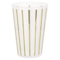 Premier Stylz Gold Striped Frosted 16oz Reusable Plastic Cup  8ct - Foil Stamping