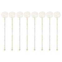 Plastic Gold Glitter Drink Stirrers  8ct