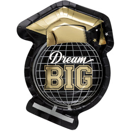Starry Graduation Dream Big Shaped Plates  8ct - Foil Stamping