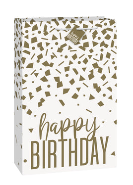 Confetti Gold Birthday Extra Jumbo Gift Bag