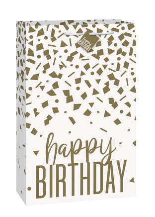 Confetti Gold Birthday Extra Jumbo Gift Bag