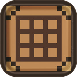 9" Minecraft Square Paper Plates