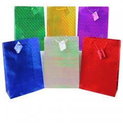 Jumbo Large Holographic Gift Bag (Assorted Colors)
