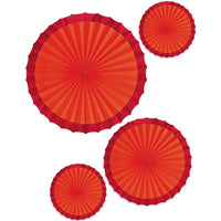 Hot Stamped Paper Fans 4 pcs.