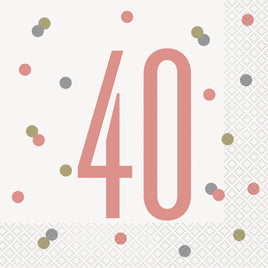 Glitz Rose Gold 40 Luncheon Napkins 16 ct.
