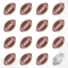 Football Toss Beverage Napkins  16ct - Foil Stamping
