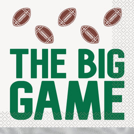 Football Toss The Big Game Luncheon Napkins  16ct - Foil Stamping