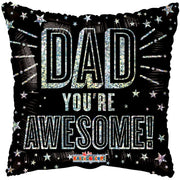 18" AWESOME DAD STARS FOIL BALLOON