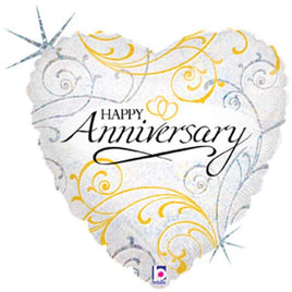 Anniversary Filigree Holographic Foil