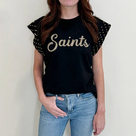 Saints Pearl Flutter Sleeve