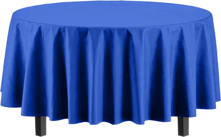 84" Round Dark Blue Table Cover  1 ct.