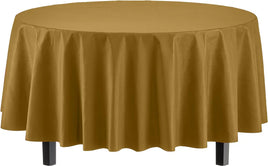 84" Round Gold Table Cover  1 ct.