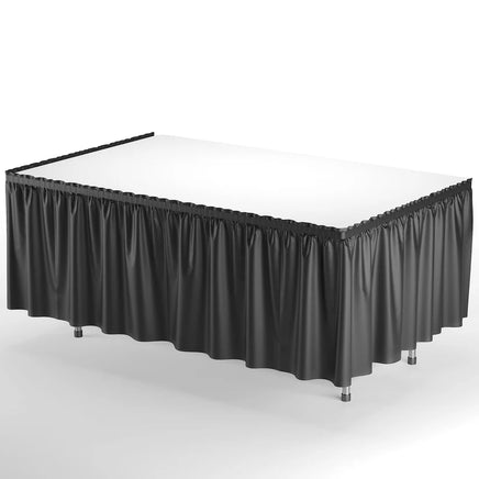 14' X 29" Black Plastic Table Skirt 1 ct.