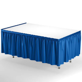 14' X 29" Dark Blue Plastic Table Skirt  1 ct.