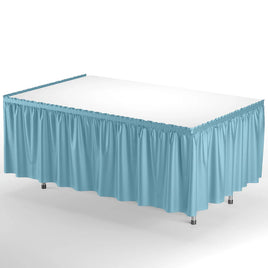 14' X 29" Light Blue Plastic Table Skirt 1 ct.