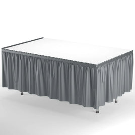 14' X 29" Silver Plastic Table Skirt 1 ct.