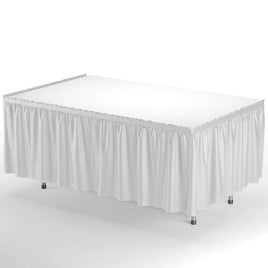 14' x 29" Table Skirt - White