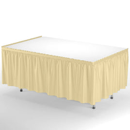 14'X 29" Light Yellow Plastic Table Skirt 1 ct.