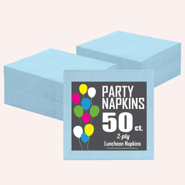 Light Blue Luncheon Napkins - 50 Ct.