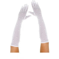 Pearl Mesh Glove Assortment White