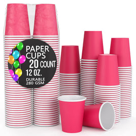 12 oz. Cerise Paper Cups 20 Ct.