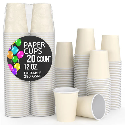 12 oz. Ivory Paper Cups 20 Ct.