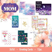 Greeting Card Mother's Day Mom Theme Assortment- 12/Pack