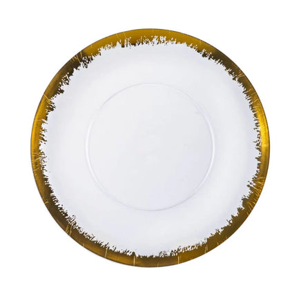 10" Gold Scratched Design Plastic Plates 10 ct.