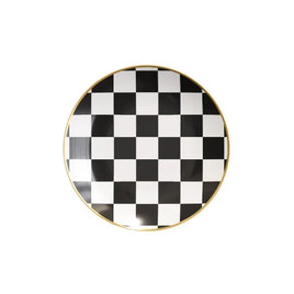6" Checkerboard Plastic Plates 10 Ct.