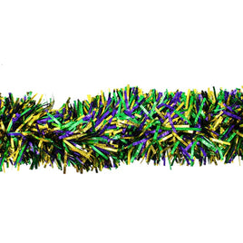 Purple, Green and Gold Jumbo Garland 9' x 10"