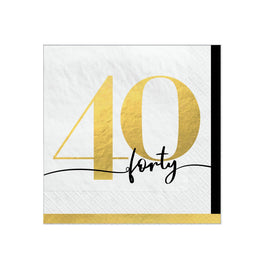 Party of The Ages Beverage Napkins - 40  16 ct.