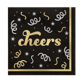 Midnight Cheers Beverage Napkins 16 ct.