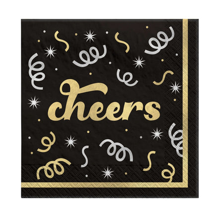 Midnight Cheers Beverage Napkins 16 ct.
