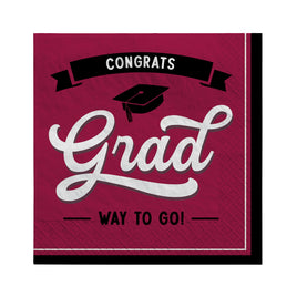 School Spirit Luncheon Napkins -Maroon 16 ct.