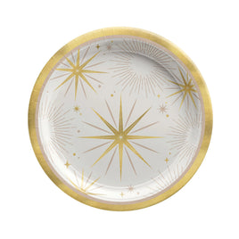 Golden Soiree 7" Round Plates 8 ct.